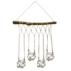 4 soliflores suspendus LED, verre