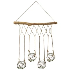 4 soliflores suspendus LED, verre