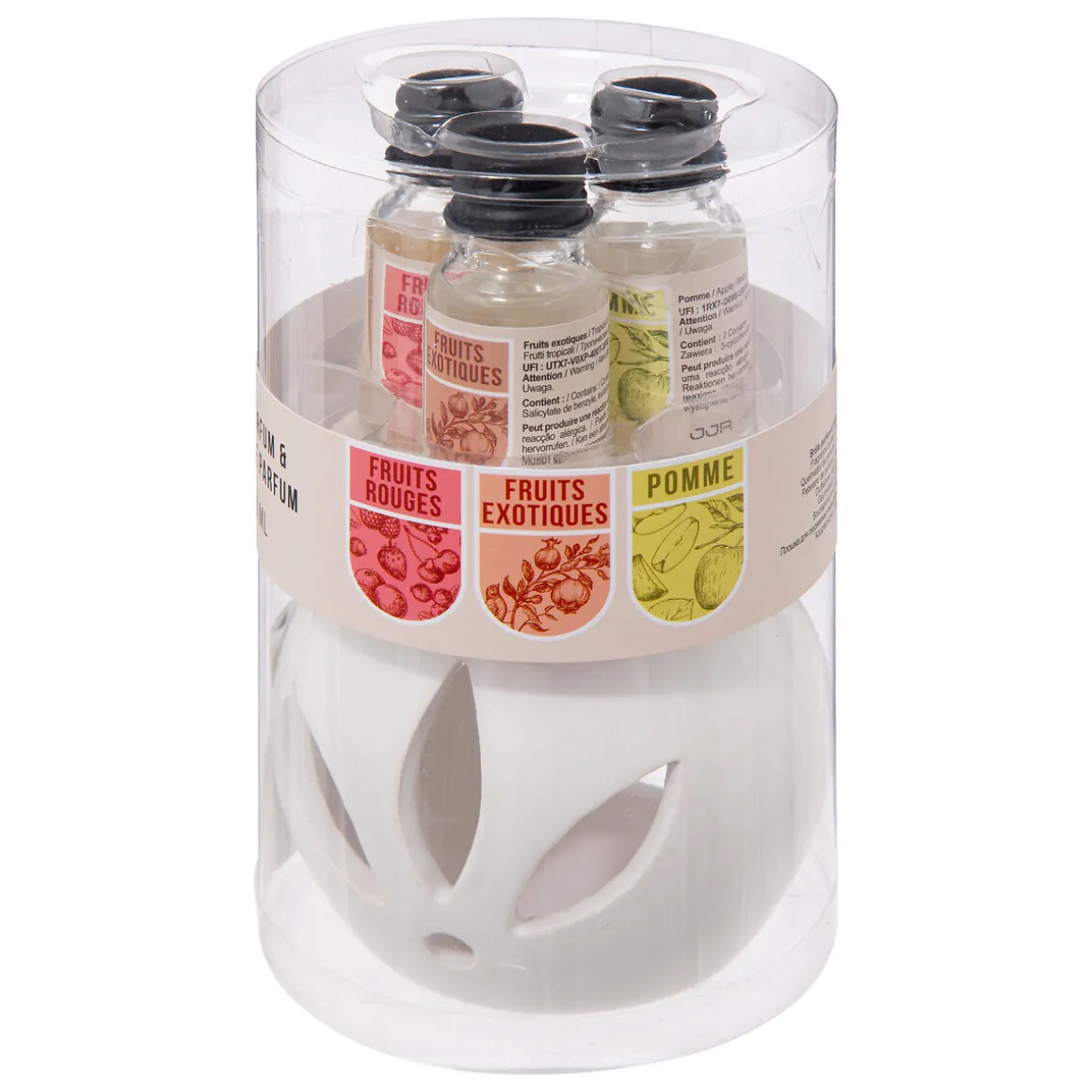 Brûle-parfum avec 3 huiles