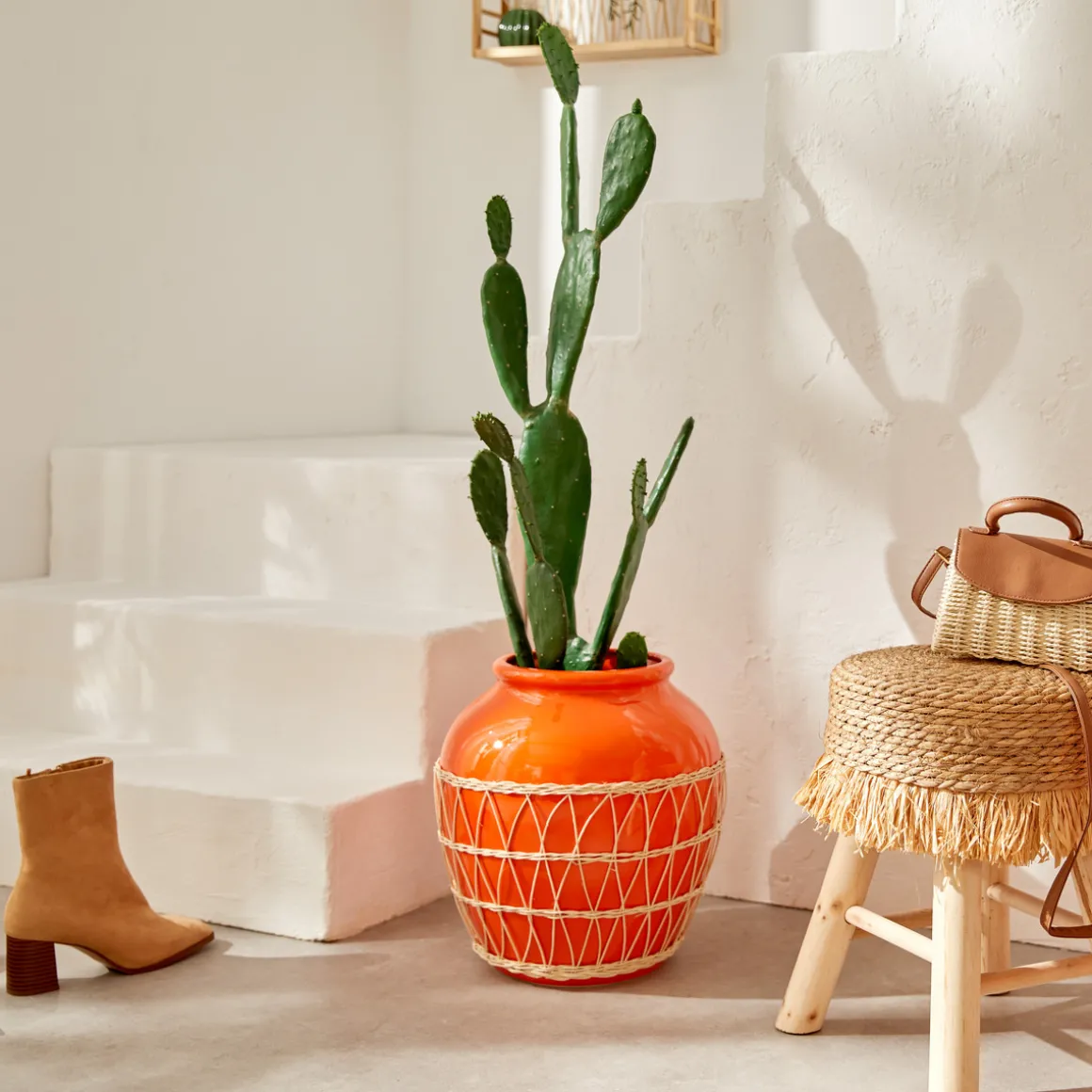 Cactus artificiel en pot "Yuca"