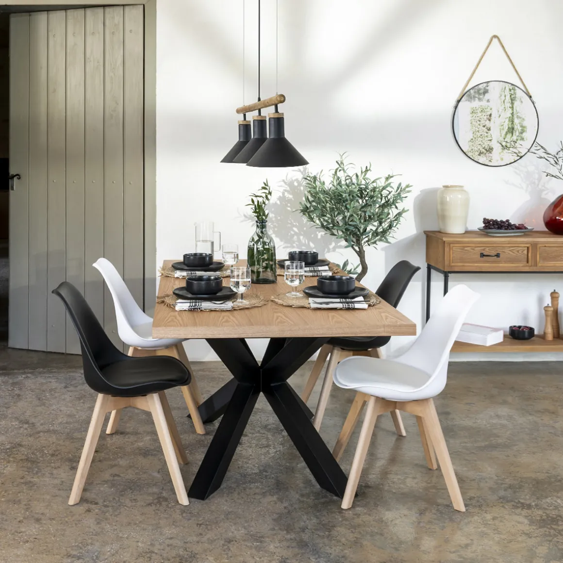 Chaise "Baya", pieds hêtre