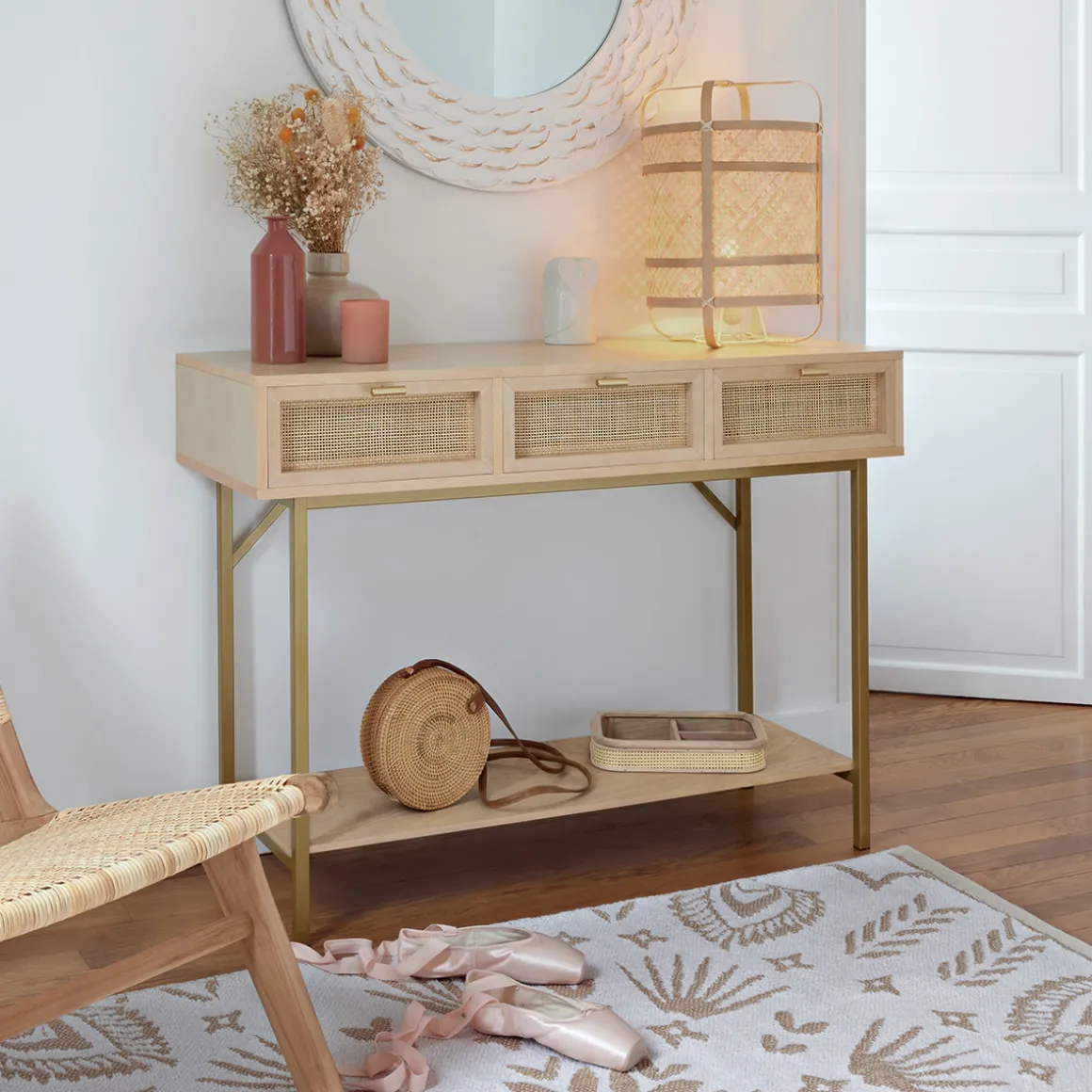 Console 3 tiroirs "Rayo"