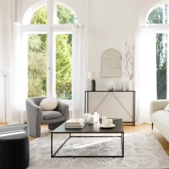 Console "Gota", métal, noir