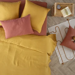 Drap-housse "Linah", lin lavé