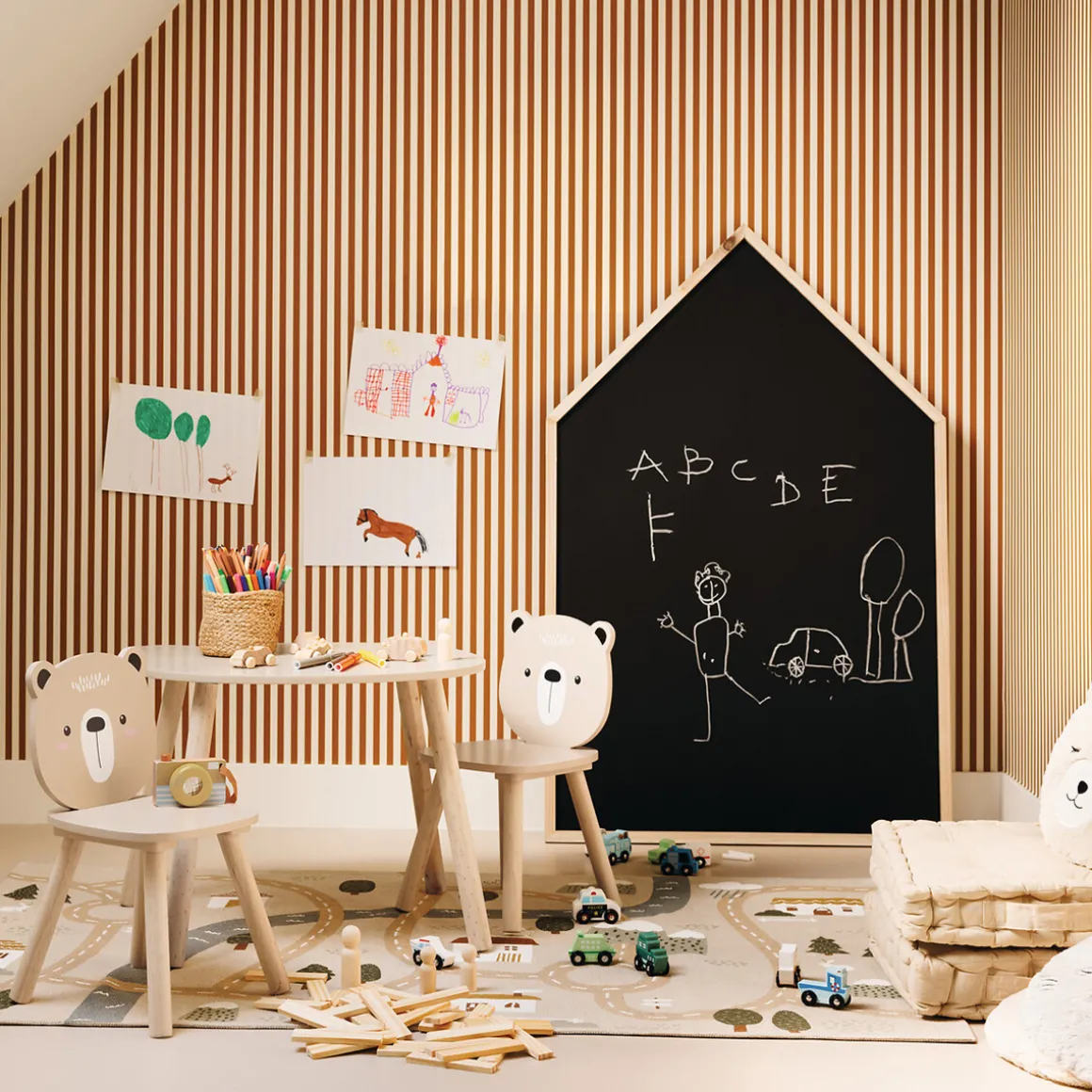 Ensemble table + chaise enfant Ourson "Douceur"