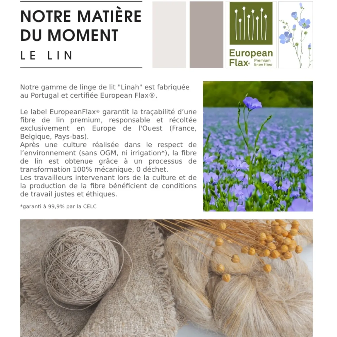 Housse de couette "Linah", lin lavé