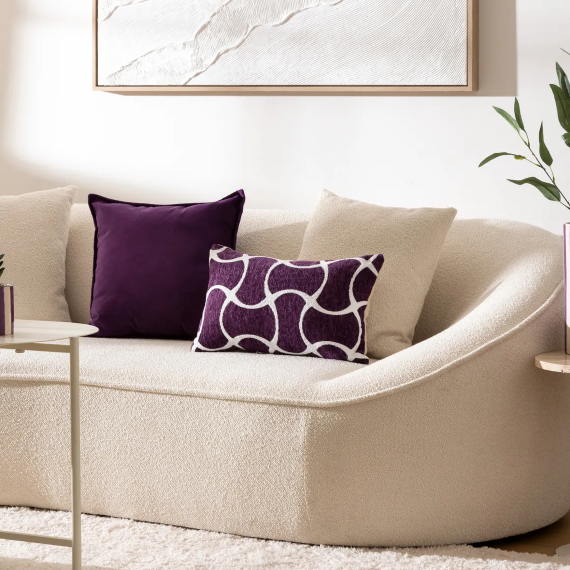 Housse de coussin "Jeni", chenille