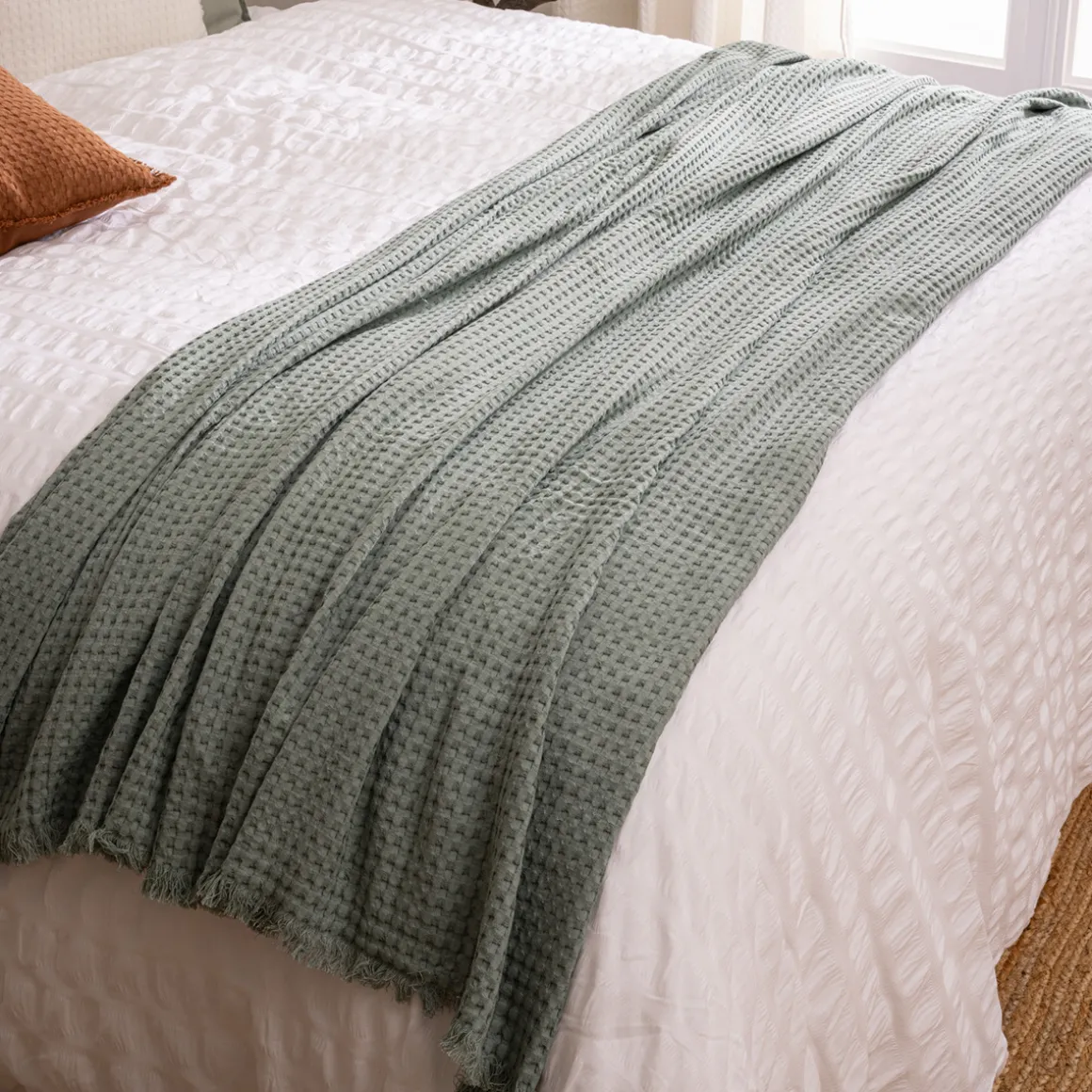 Jeté de lit "Widdy", coton