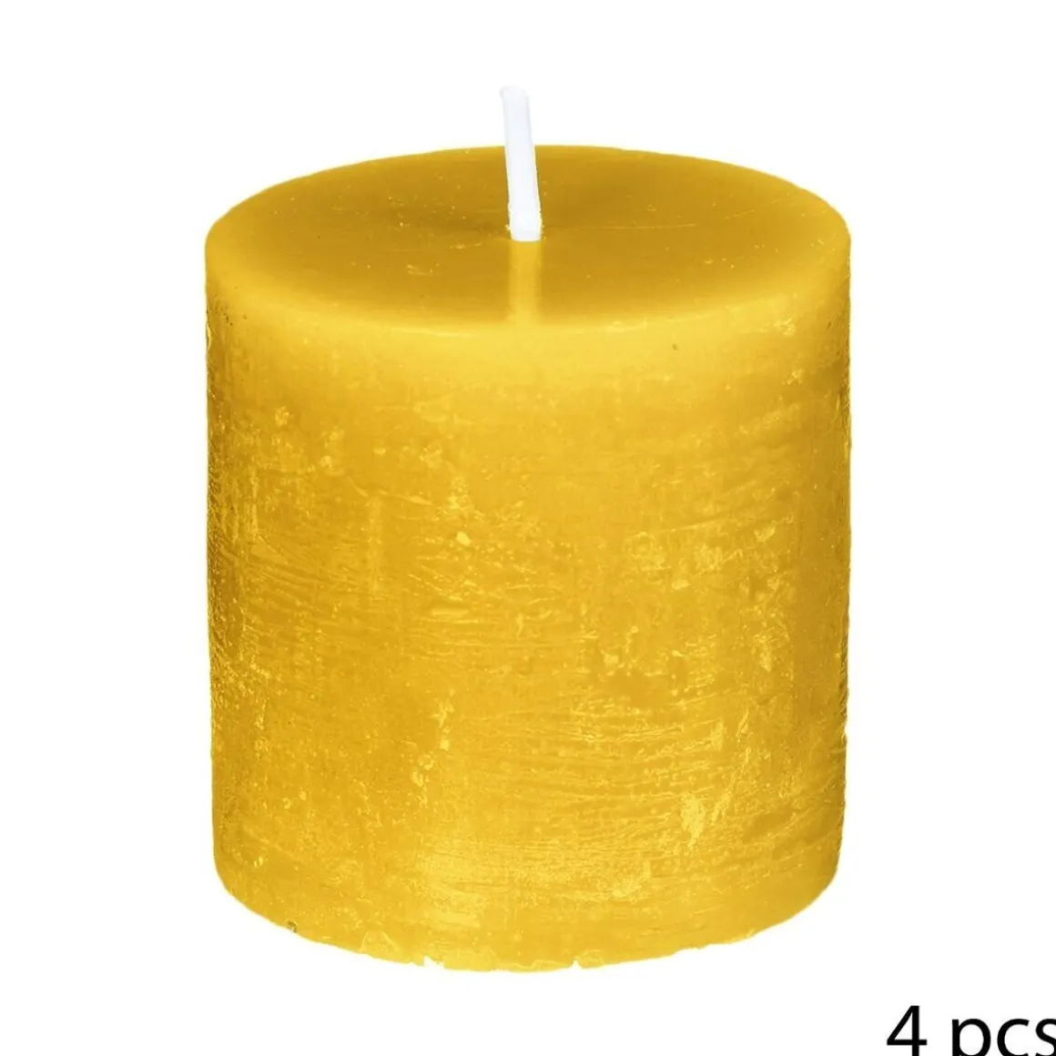 Lot de 4 bougies rustiques "Olia"