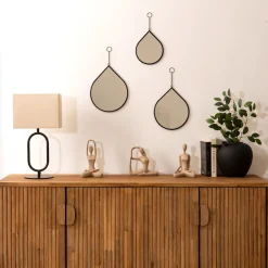 Lot de 3 miroirs goutte "Leny"