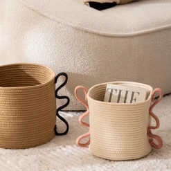 Lot de 2 paniers ronds "Wavy bliss"