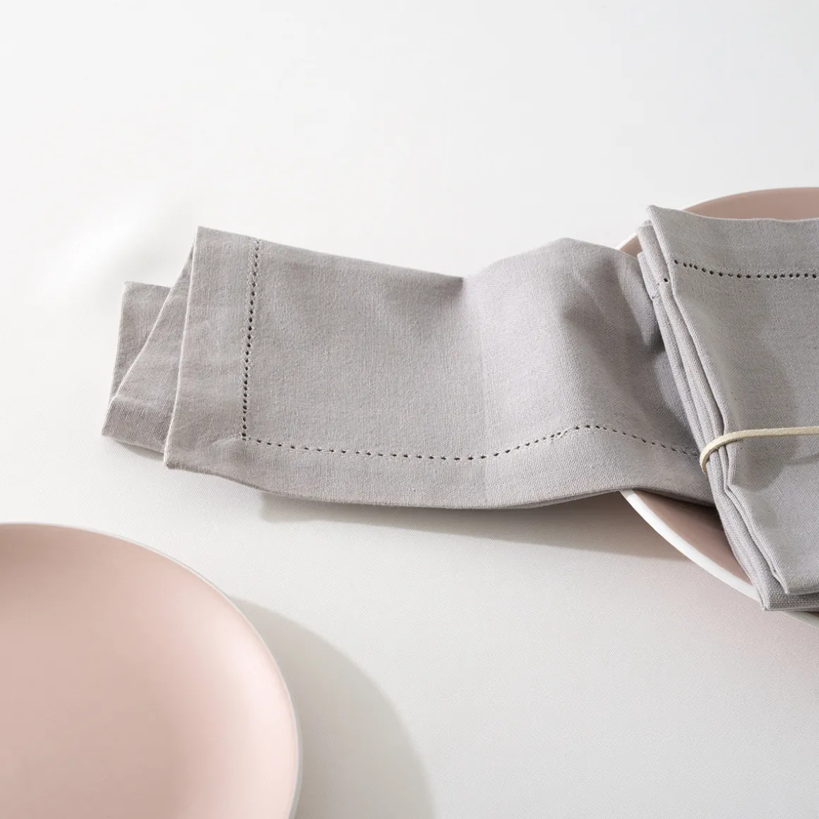 Lot de 4 serviettes de table "Chambray"