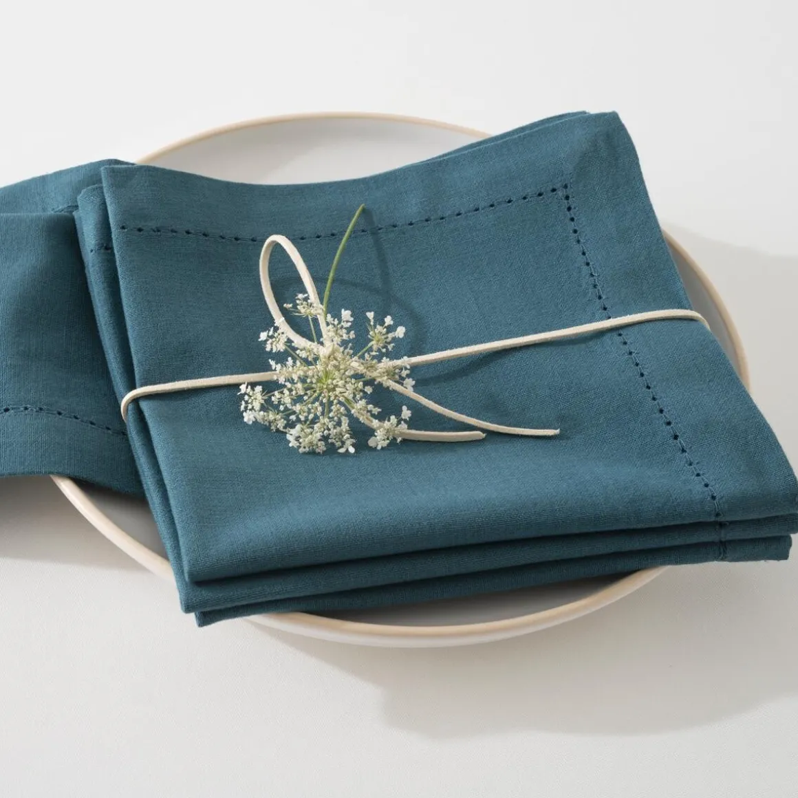 Lot de 4 serviettes de table "Chambray"