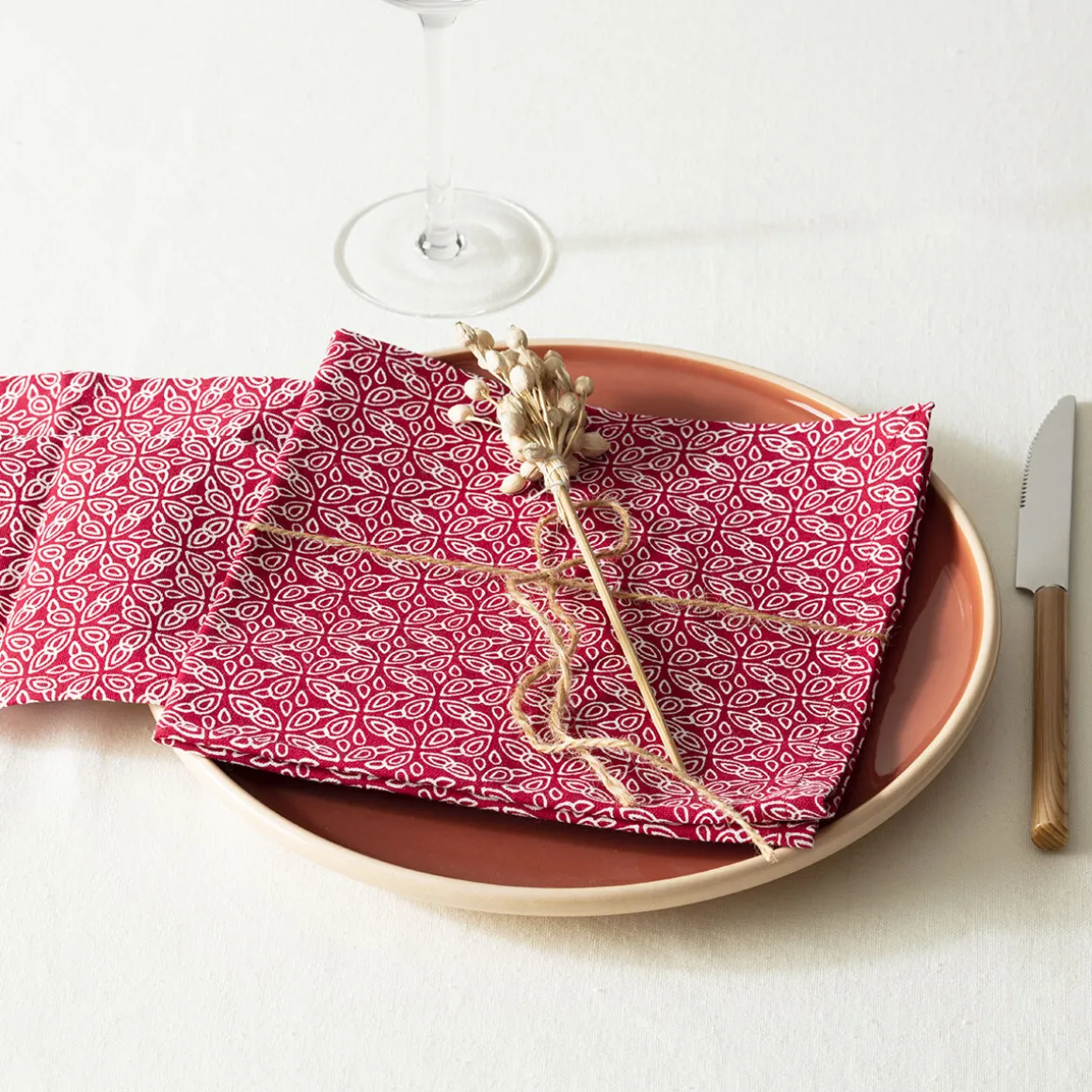 Lot de 4 serviettes de table "Olia"