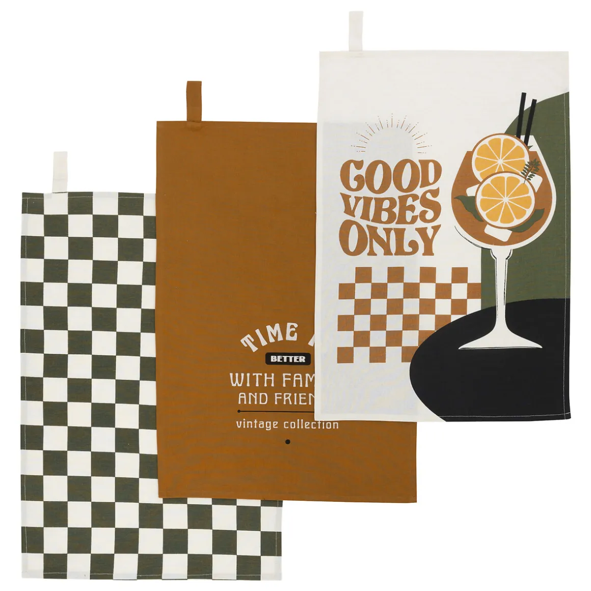 Lot de 3 torchons "Helu"