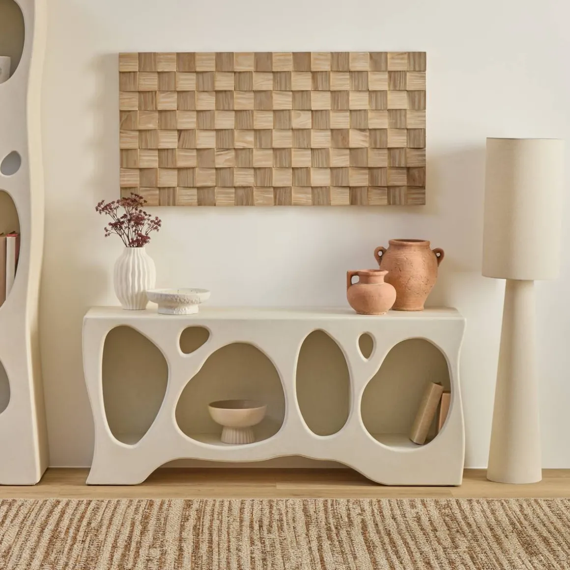 Meuble bas 4 étagères "Chesni"