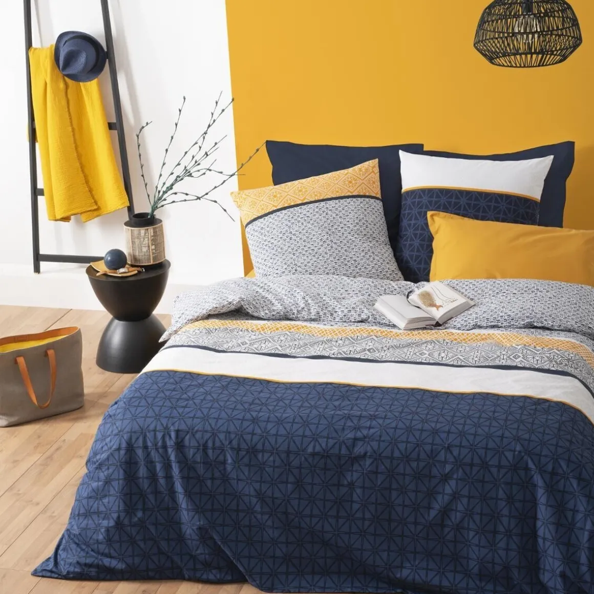 Parure de lit 3 pièces "Etnik rayé"