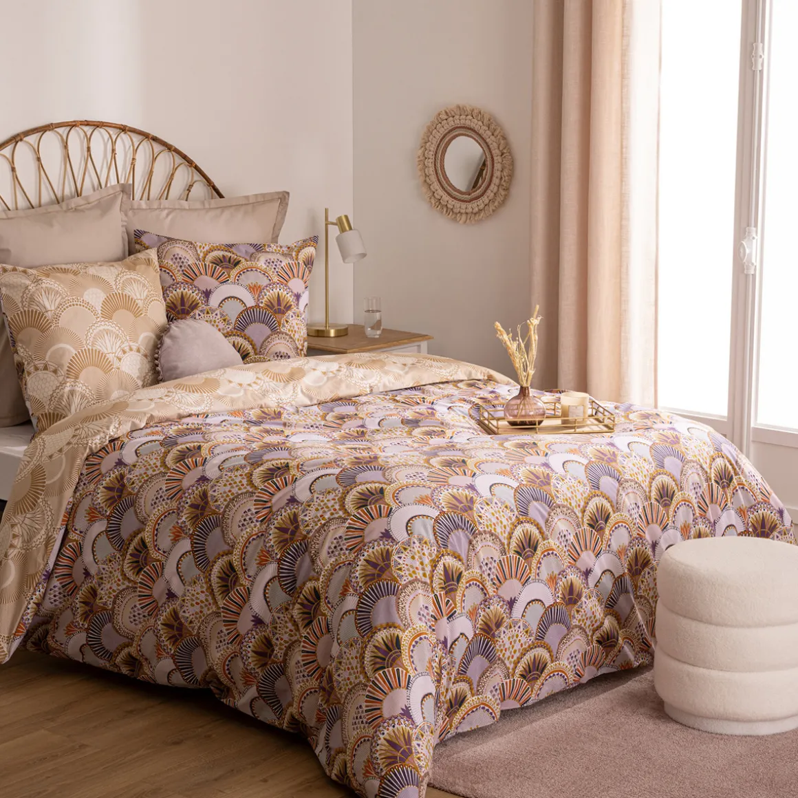 Parure de lit 3 pièces imprimée "Aikupito"