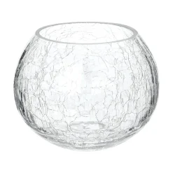 Photophore verre craquelé