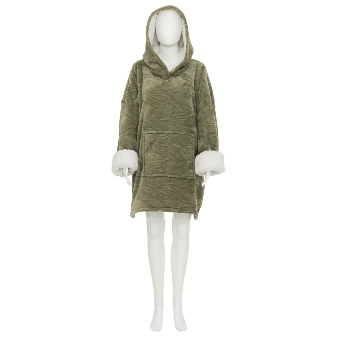 Plaid à manches capuche flanelle "Caleen"