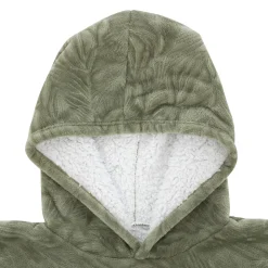 Plaid à manches capuche flanelle