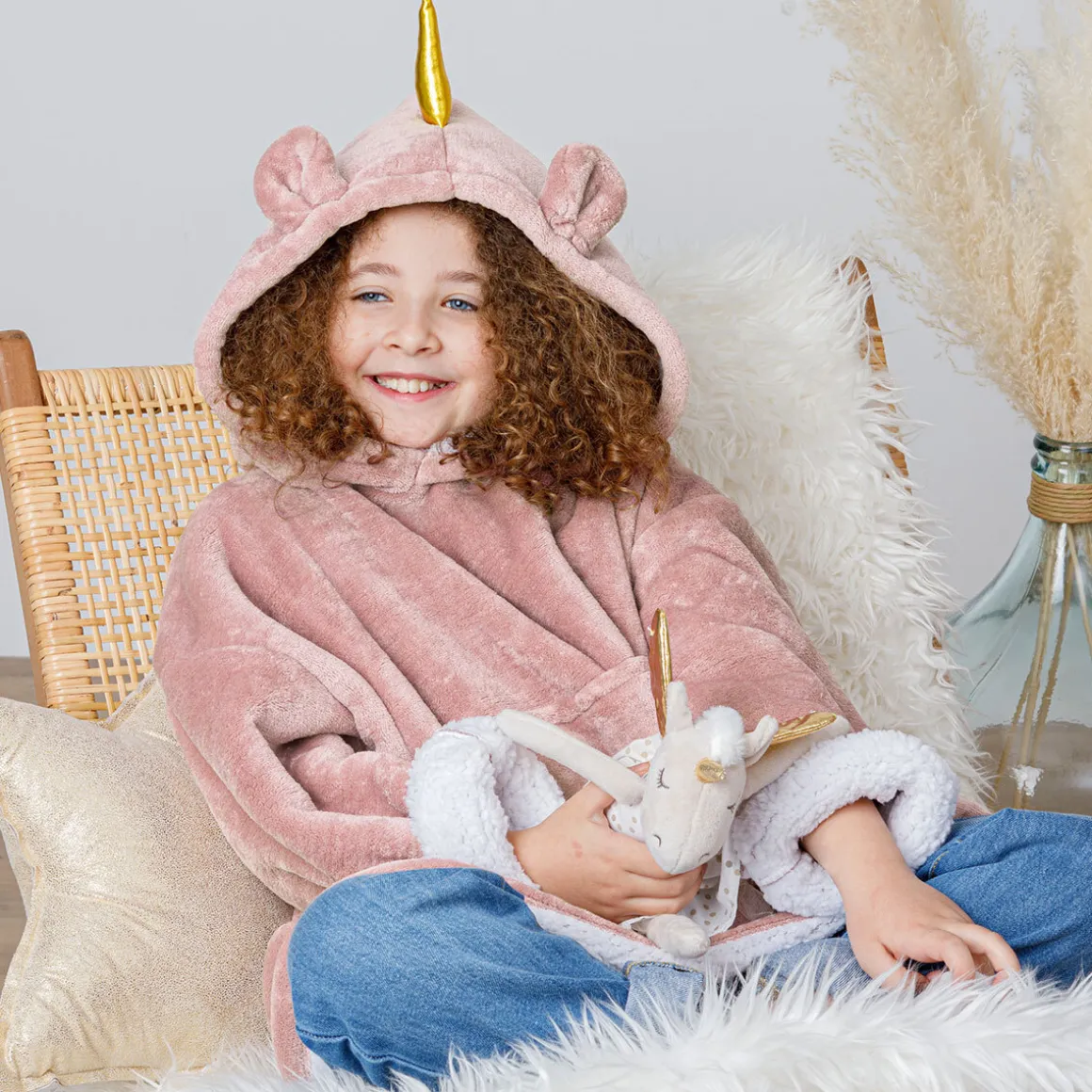 Plaid à manches "Licorne