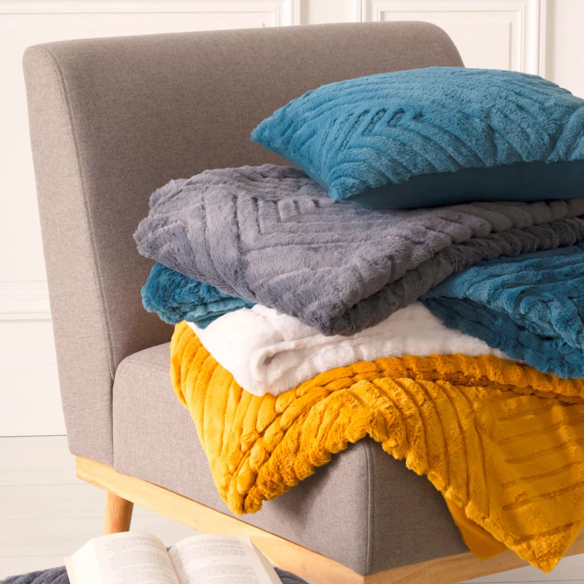 Plaid "3D Losange" flanelle