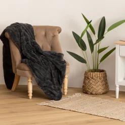 Plaid "Manoir" fausse fourrure