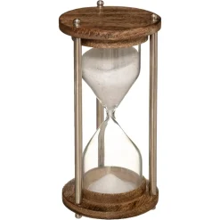 Sablier, métal et verre