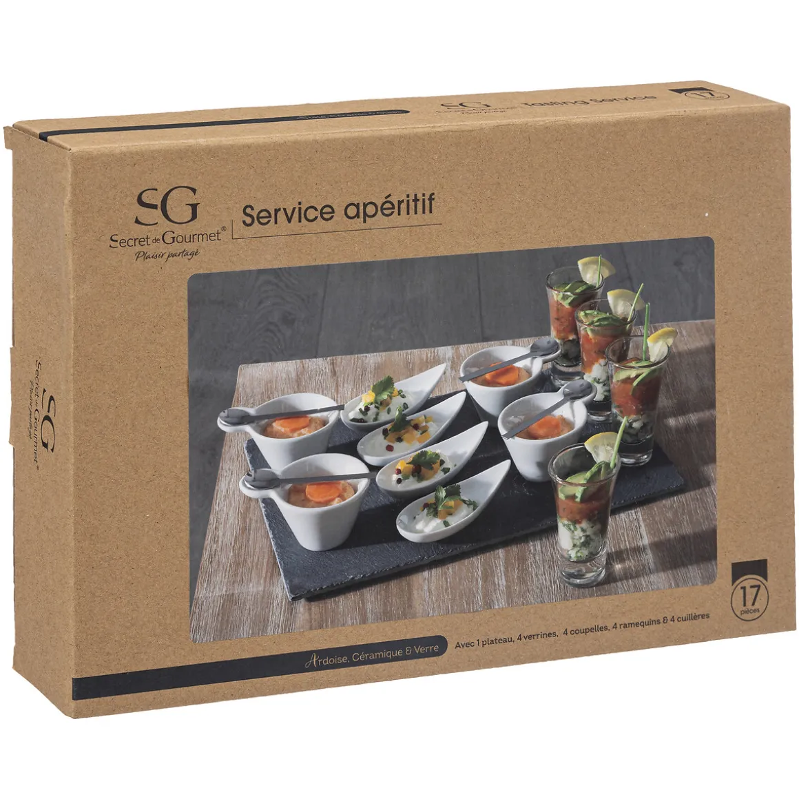 Service apéritif 17 pièces