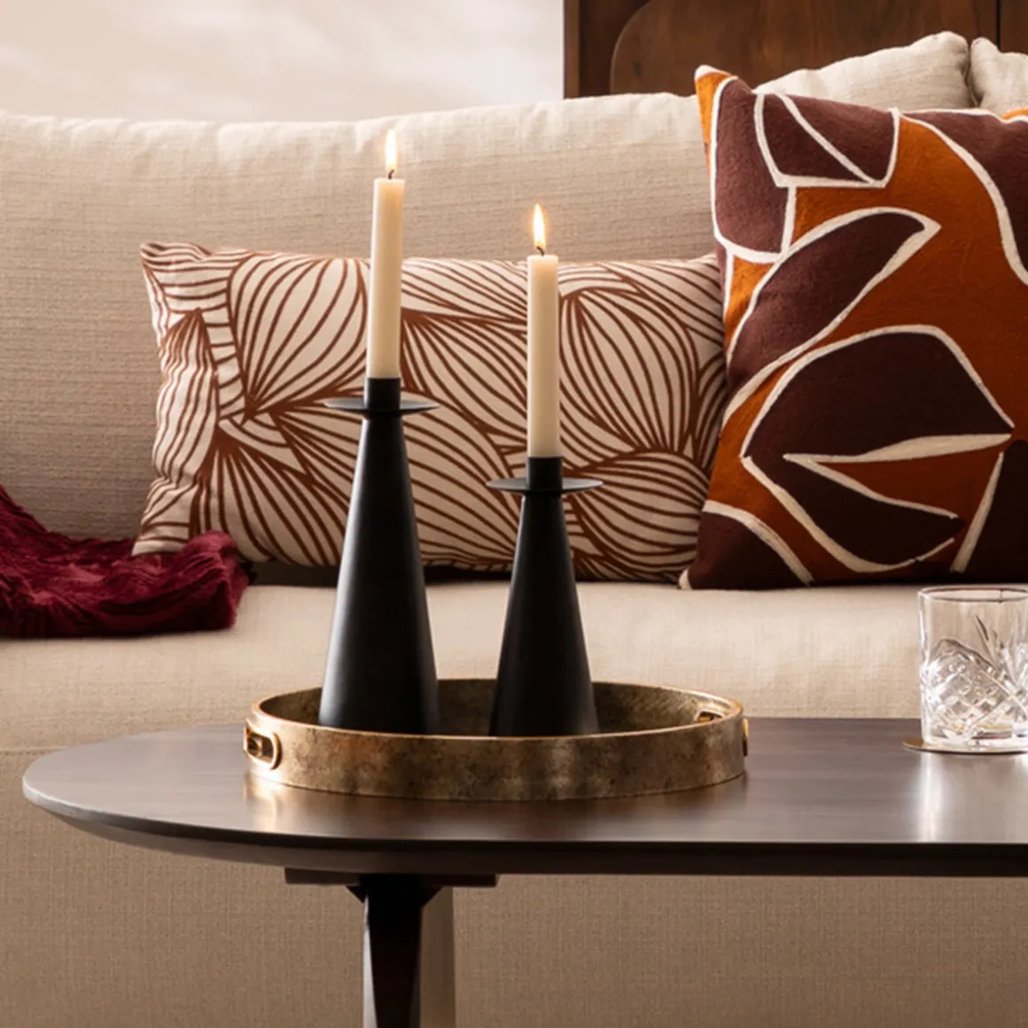 Set de 2 bougeoirs "Automne"