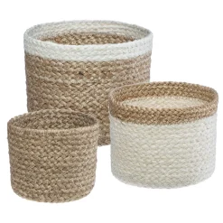 Set de 3 paniers, jute