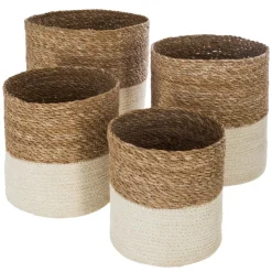 Set de 4 paniers jute