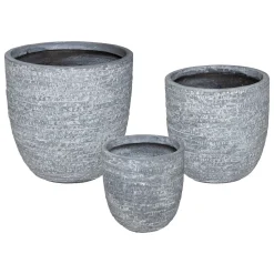 Set de 3 pots, métal