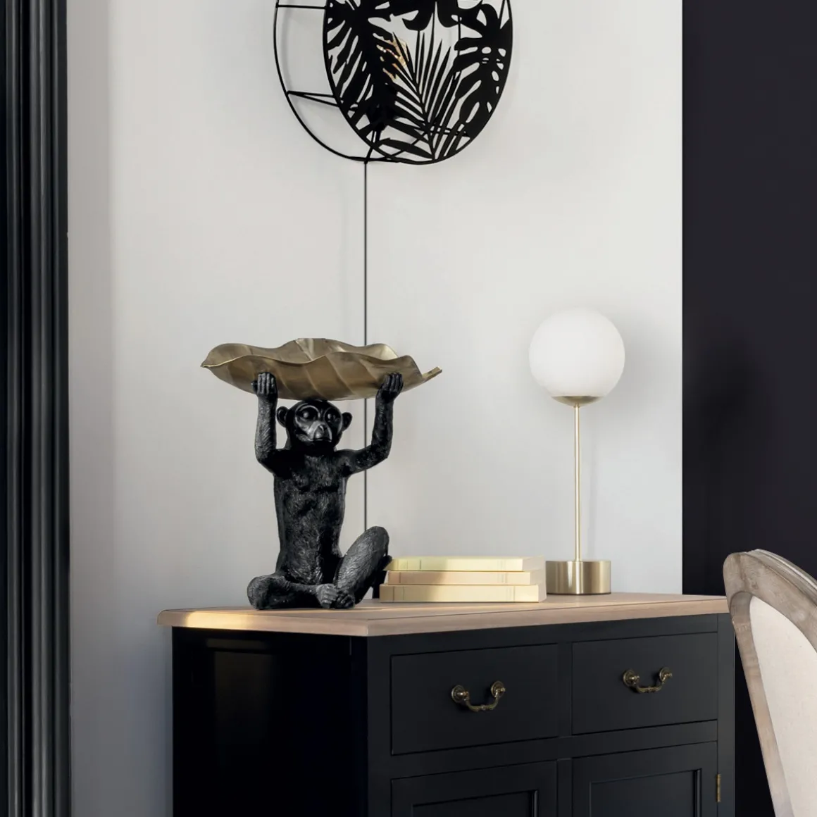 Statue "Singe feuille"