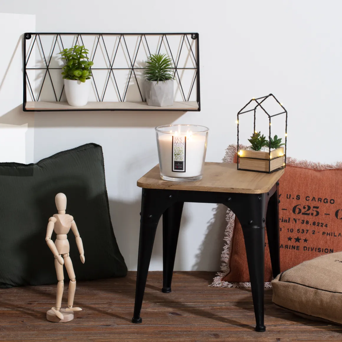 Étagère murale métal filaire "Anna"