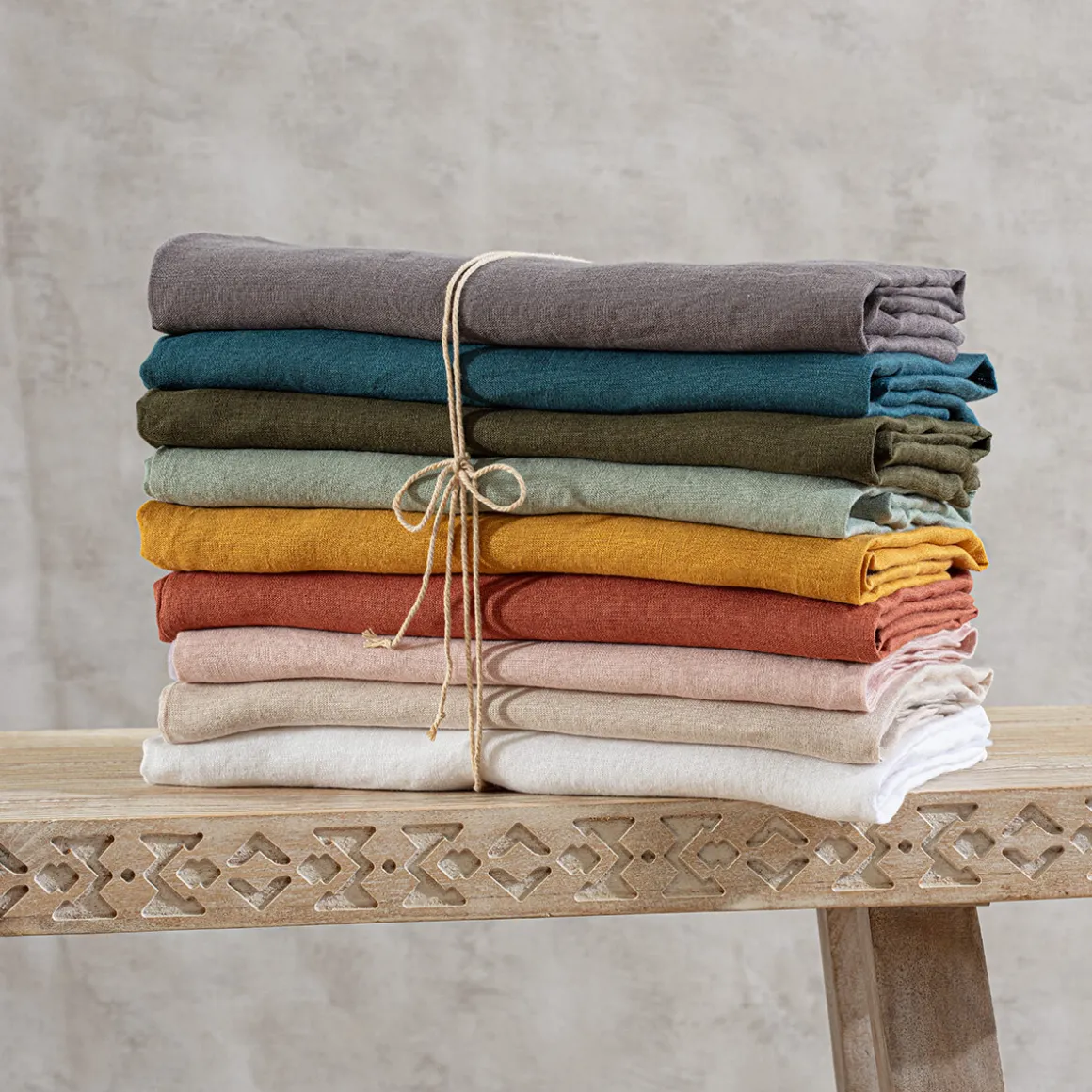 Taie d'oreiller "Linah", lin lavé