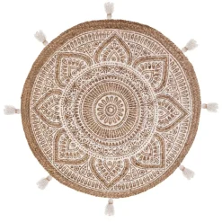 Tapis à pompons "Rosalie", jute