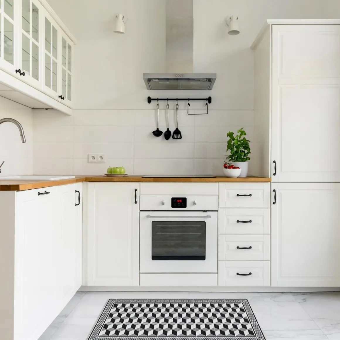 Tapis vinyle mosaïque